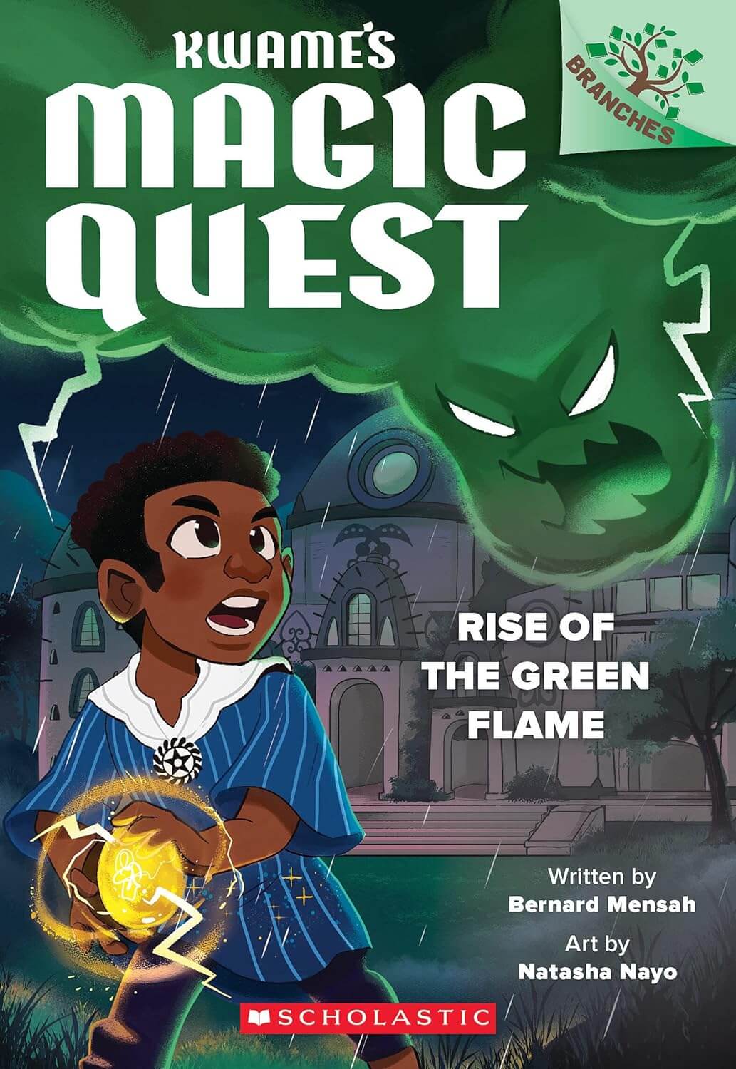 Kwame Book cover for Kwame's magic quest: Rise of the Green Flam