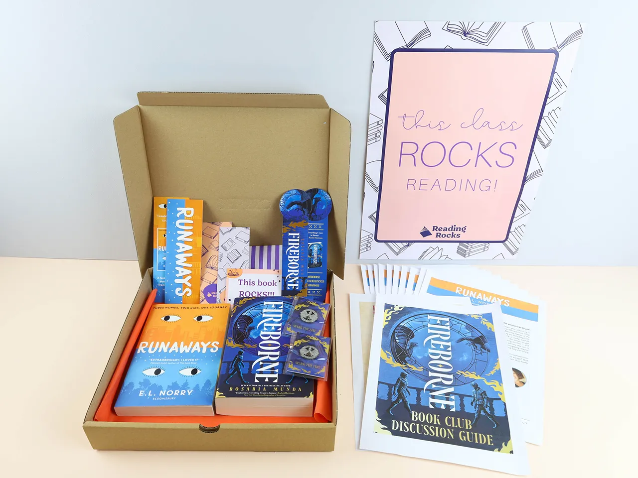 Key stage 3 teacher book box subscription showing poster and resources