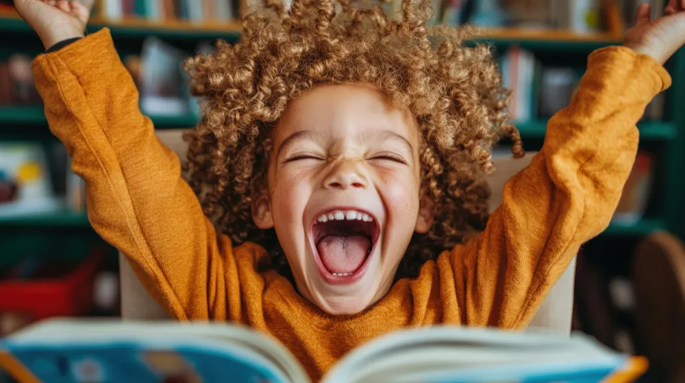 33891 Pupil excited about reading